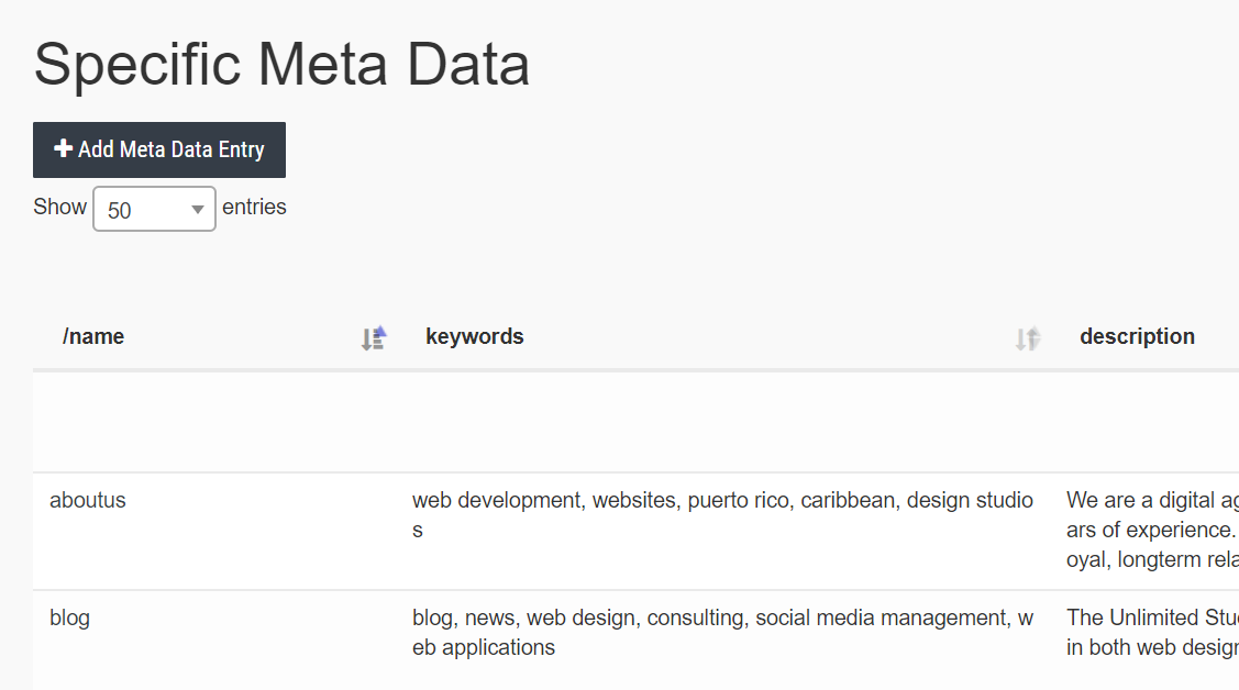  control metadata on a page by page basis
